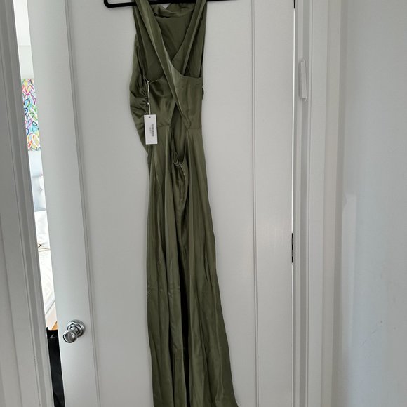 Reformation Casette Sleeveless Maxi Dress Artichoke Cut-out Back Sz 12 - Picture 9 of 10